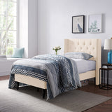 Roz Traditional Fully-Upholstered Bedframe by Christopher Knight Home