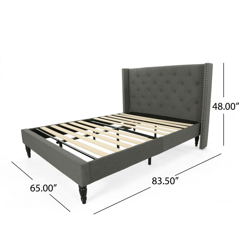 Roz Traditional Fully-Upholstered Bedframe by Christopher Knight Home