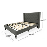 Roz Traditional Fully-Upholstered Bedframe by Christopher Knight Home