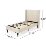 Roz Traditional Fully-Upholstered Bedframe by Christopher Knight Home