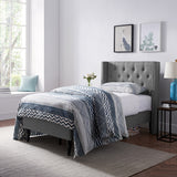 Roz Traditional Fully-Upholstered Bedframe by Christopher Knight Home