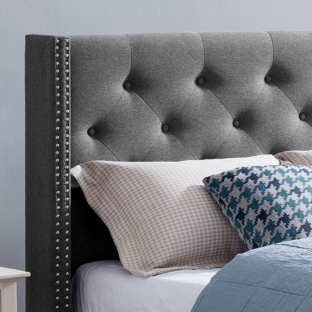 Roz Traditional Fully-Upholstered Bedframe by Christopher Knight Home