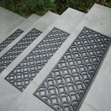 Rubber-Cal 6-Piece Azteca Indoor Outdoor Stair Treads Rubber Step Mats, 9.75 by 29.75-Inch - 9.75in x 29.75in