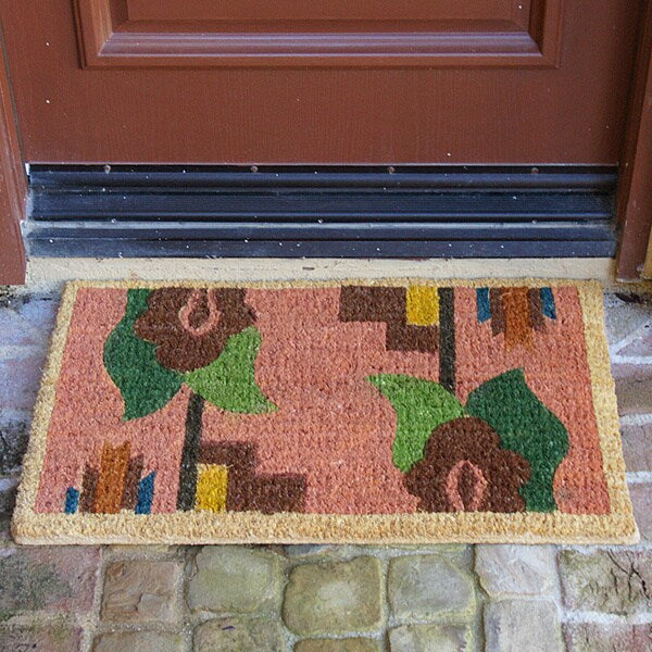 Rubber-Cal 'Abstract' Coir Entrance Mat (18"x30")