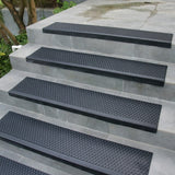 Rubber-Cal Coin-Grip Commercial Rubber Step Mat Stair Tread (Set of 6)