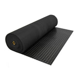 Rubber-Cal "Diamond-Plate" Rubber Flooring Rolls - 3 mm x 4 ft x 9 ft Rolls - Black - 48 x 108