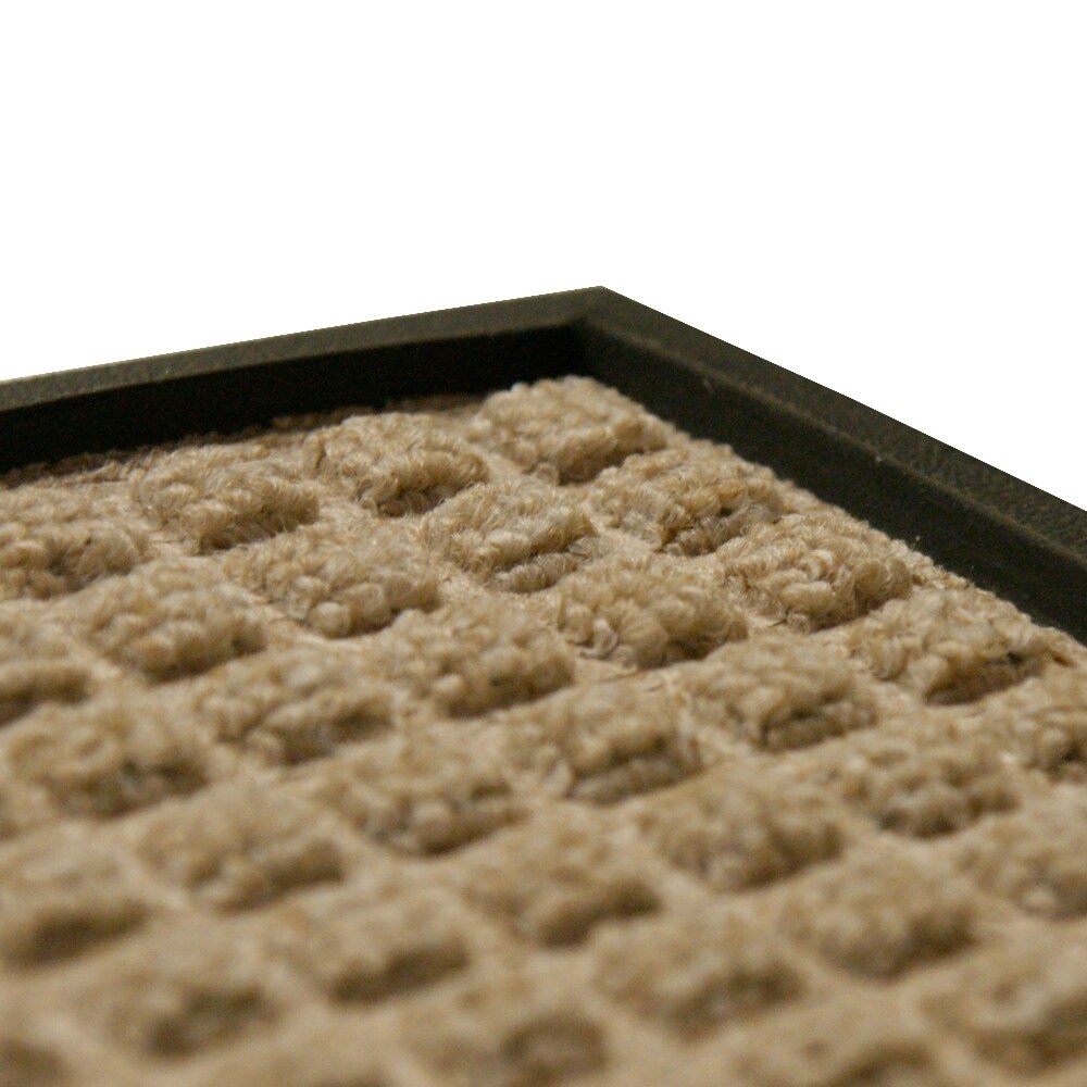 Rubber-Cal "Nottingham" Rubber Backed Carpet Mat - 3 x 5 feet - Blue Polypropylene Mat