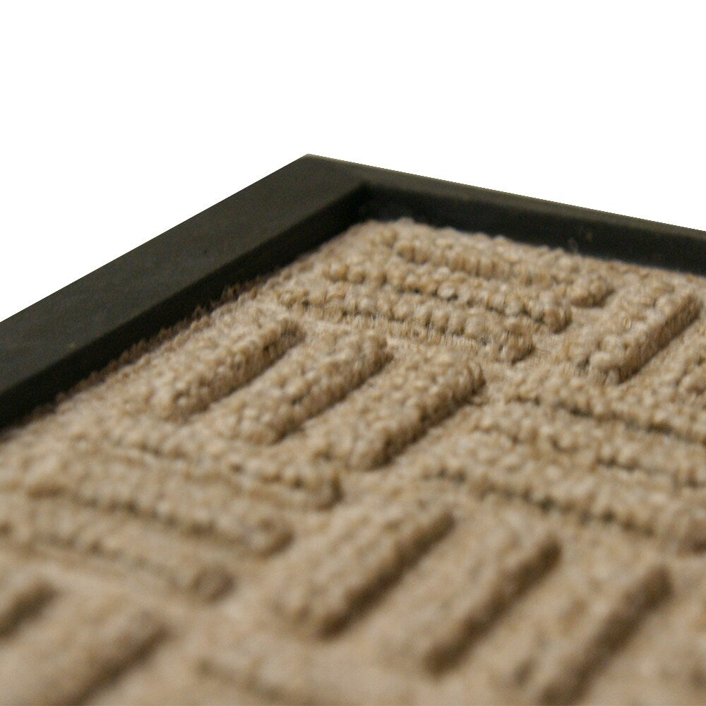 Rubber-Cal "Wellington" Rubber Backed Carpet Doormat - 18 x 30 inches - Charcoal Polypropylene Mat