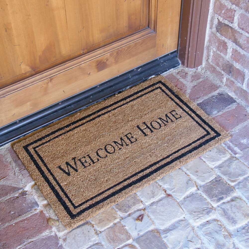 Rubber-Cal "American Family Door Mats" - 2 Coco Doormats - 18" x 30"