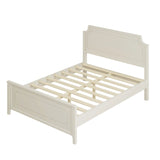 Rubber Wooden Platform Bed with Curved Headboard