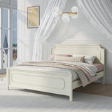 Rubber Wooden Platform Bed with Curved Headboard