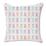 Rudolf and Friends Burlap Pillow Single Sided