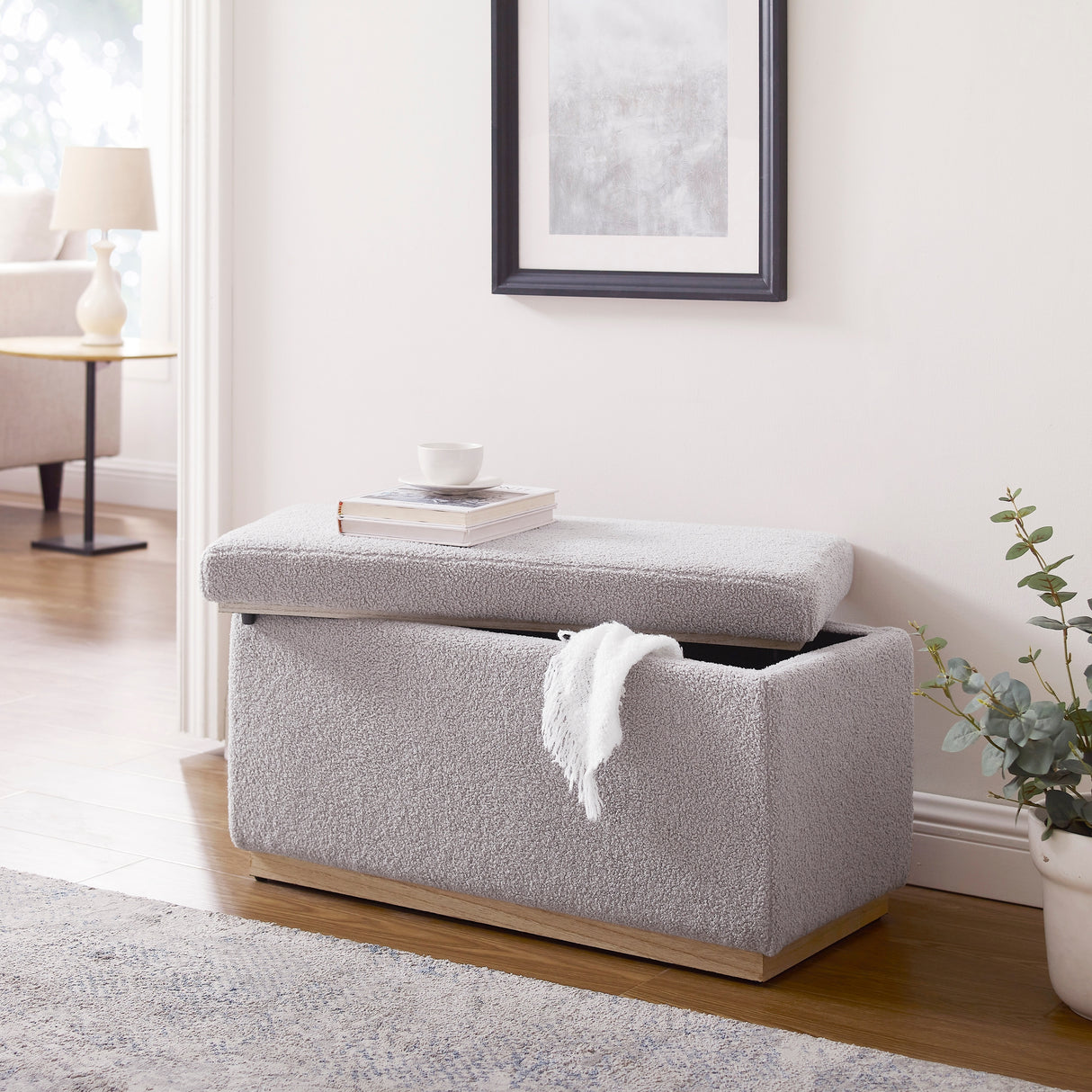 Rue Sherpa Rectangle Storage Ottoman
