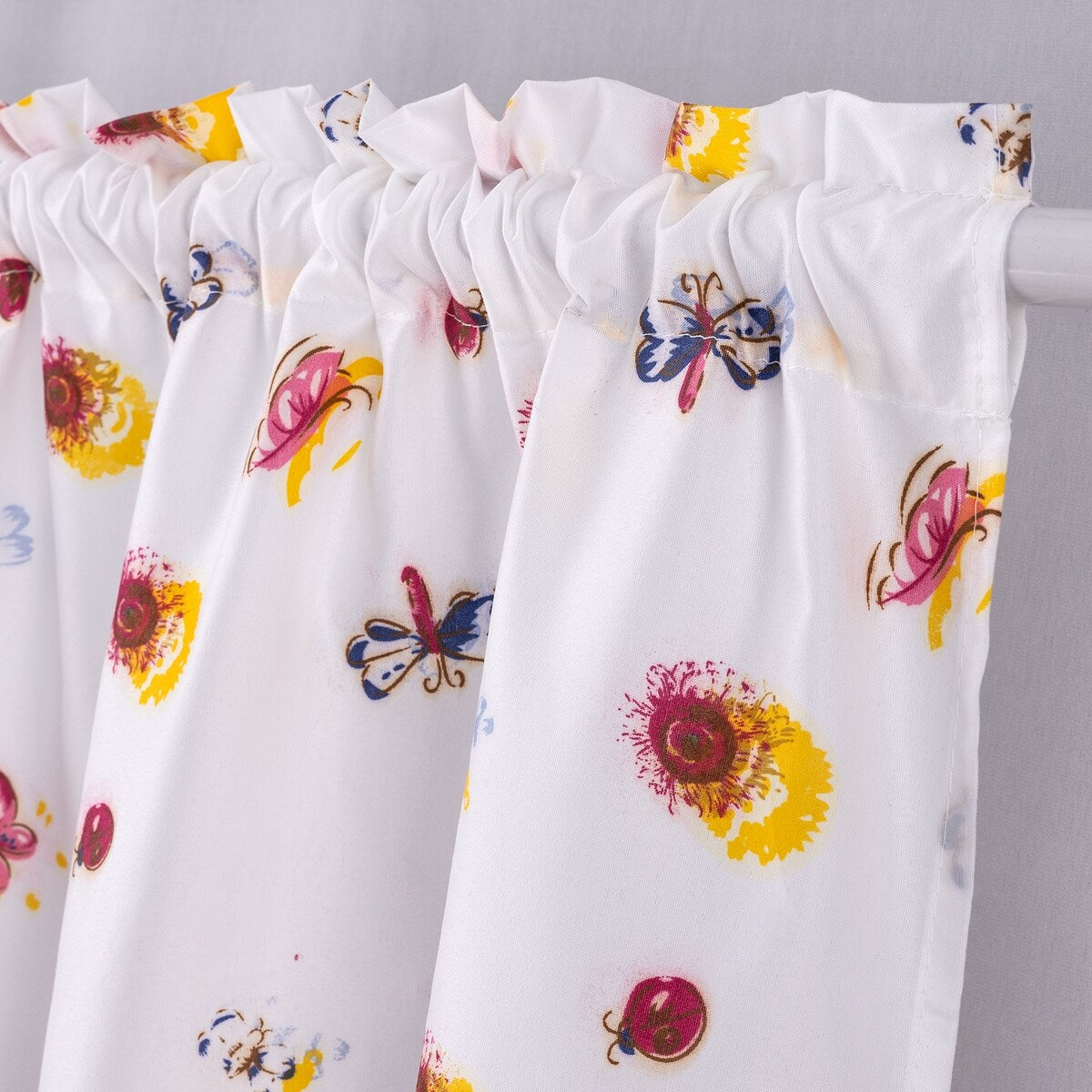 Ruffle Sunflower Tier and Valance Kitchen Curtain Set