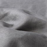 WHOLINENS Stone Washed French Linen Duvet Cover Set Ruffle Style