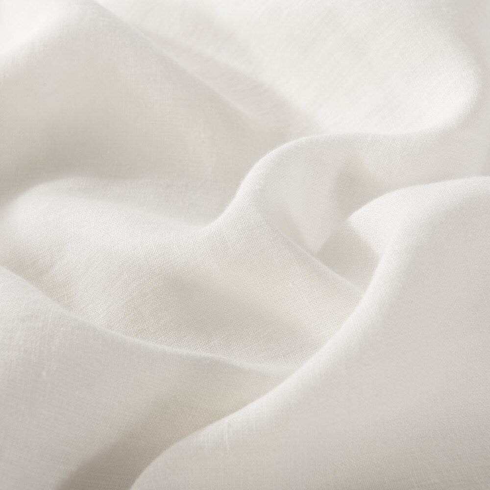 WHOLINENS Stone Washed French Linen Duvet Cover Set Ruffle Style
