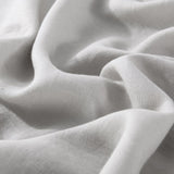WHOLINENS Stone Washed French Linen Duvet Cover Set Ruffle Style