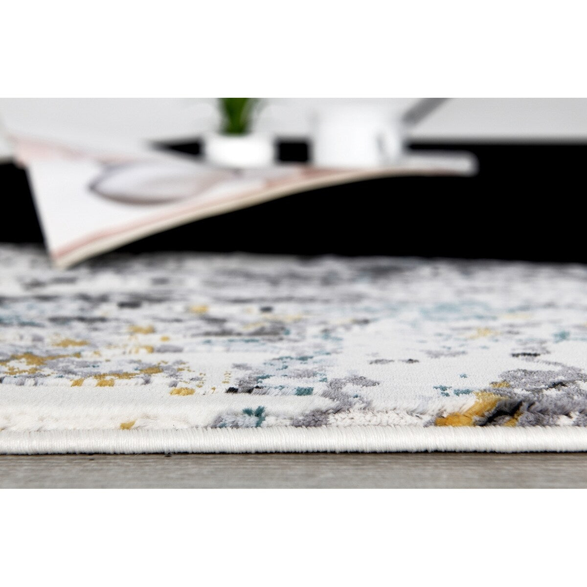 Rug Branch Modern Abstract Beige Blue Indoor Area/Runner Rug