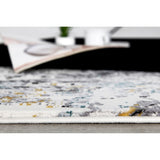 Rug Branch Modern Abstract Beige Blue Indoor Area/Runner Rug