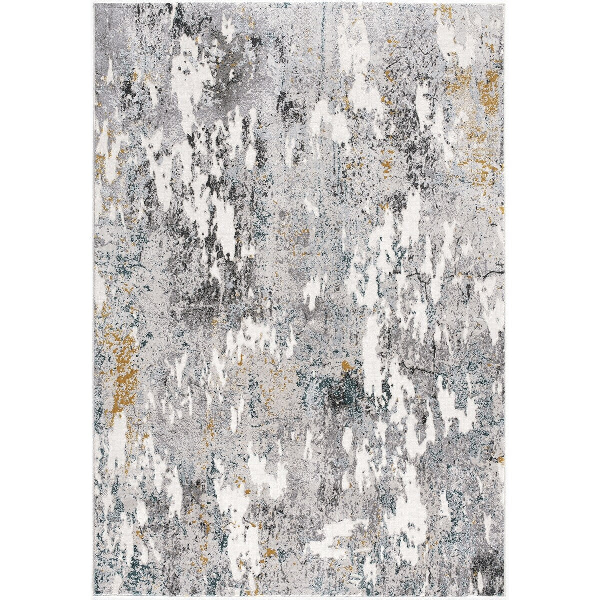 Rug Branch Modern Abstract Beige Blue Indoor Area/Runner Rug
