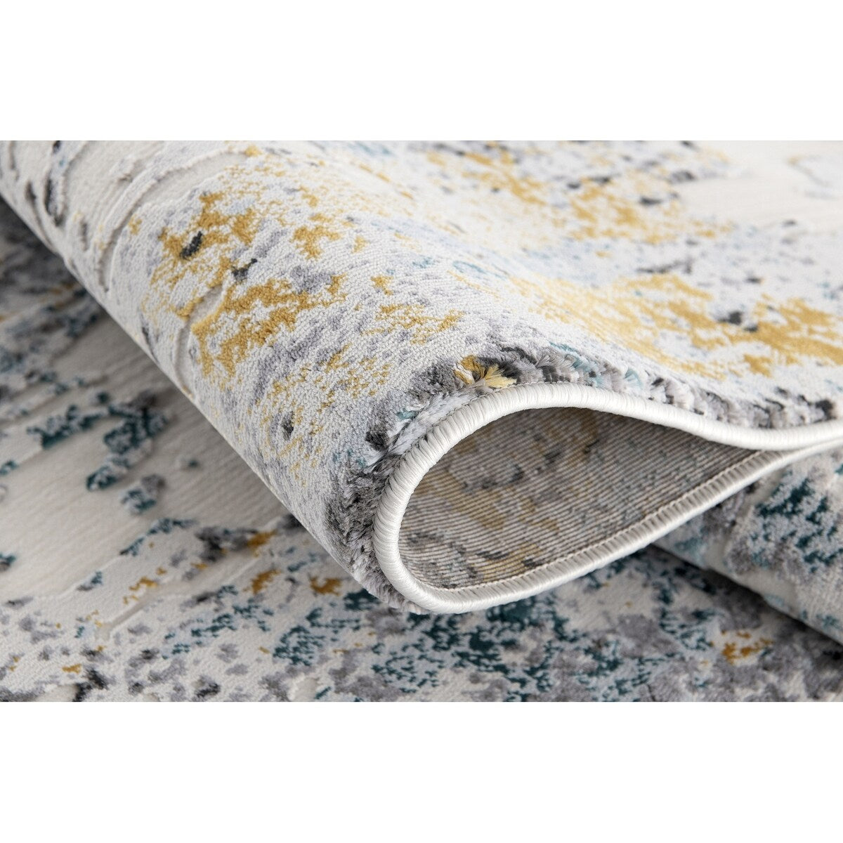 Rug Branch Modern Abstract Beige Blue Indoor Area/Runner Rug