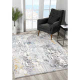 Rug Branch Modern Abstract Beige Blue Indoor Area/Runner Rug