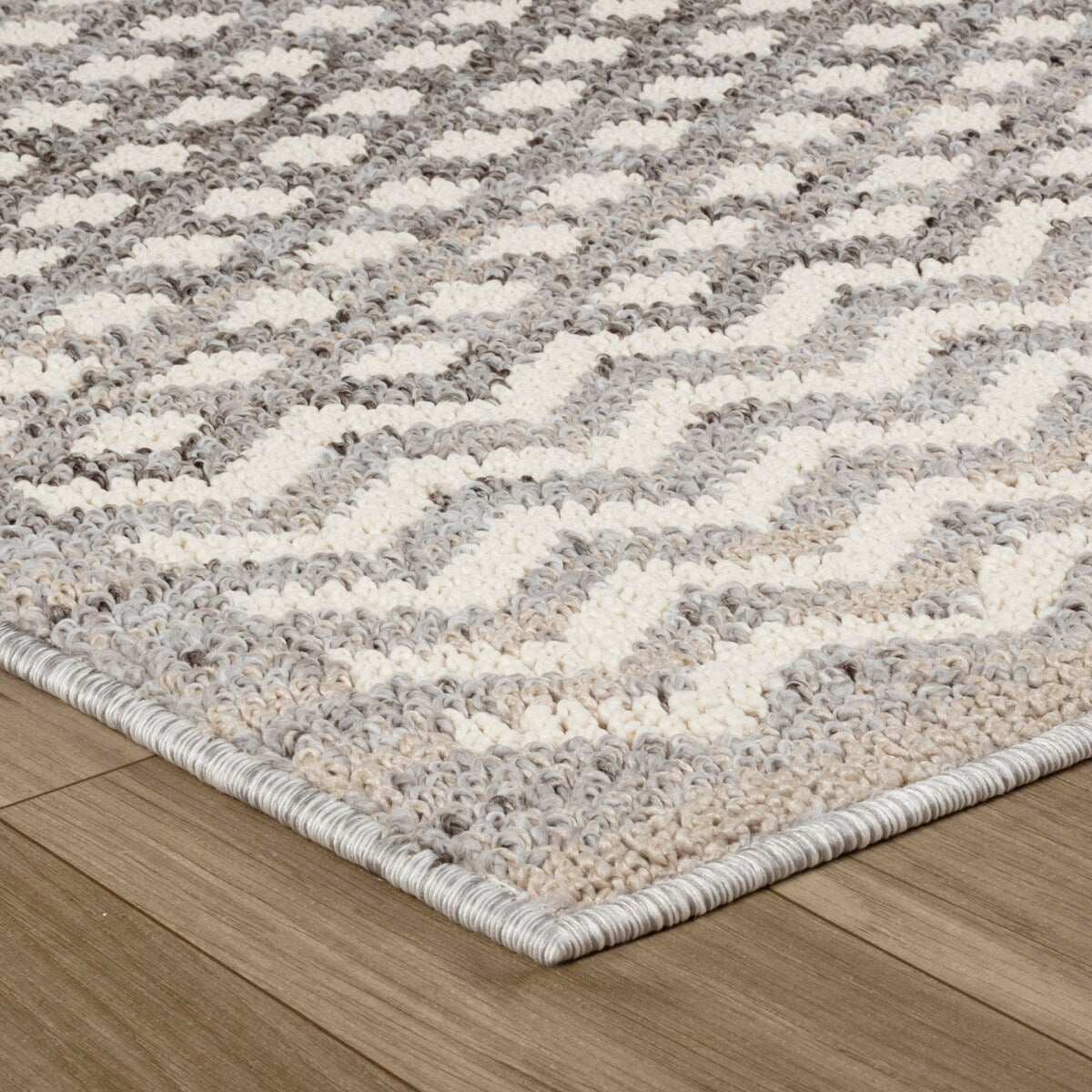 Rug Branch Modern Moroccan Geometric Grey Beige Indoor Area Rug