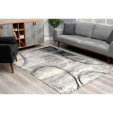 Rug Branch Montage Modern Abstract Area Rug and Runner, Grey / Gray
