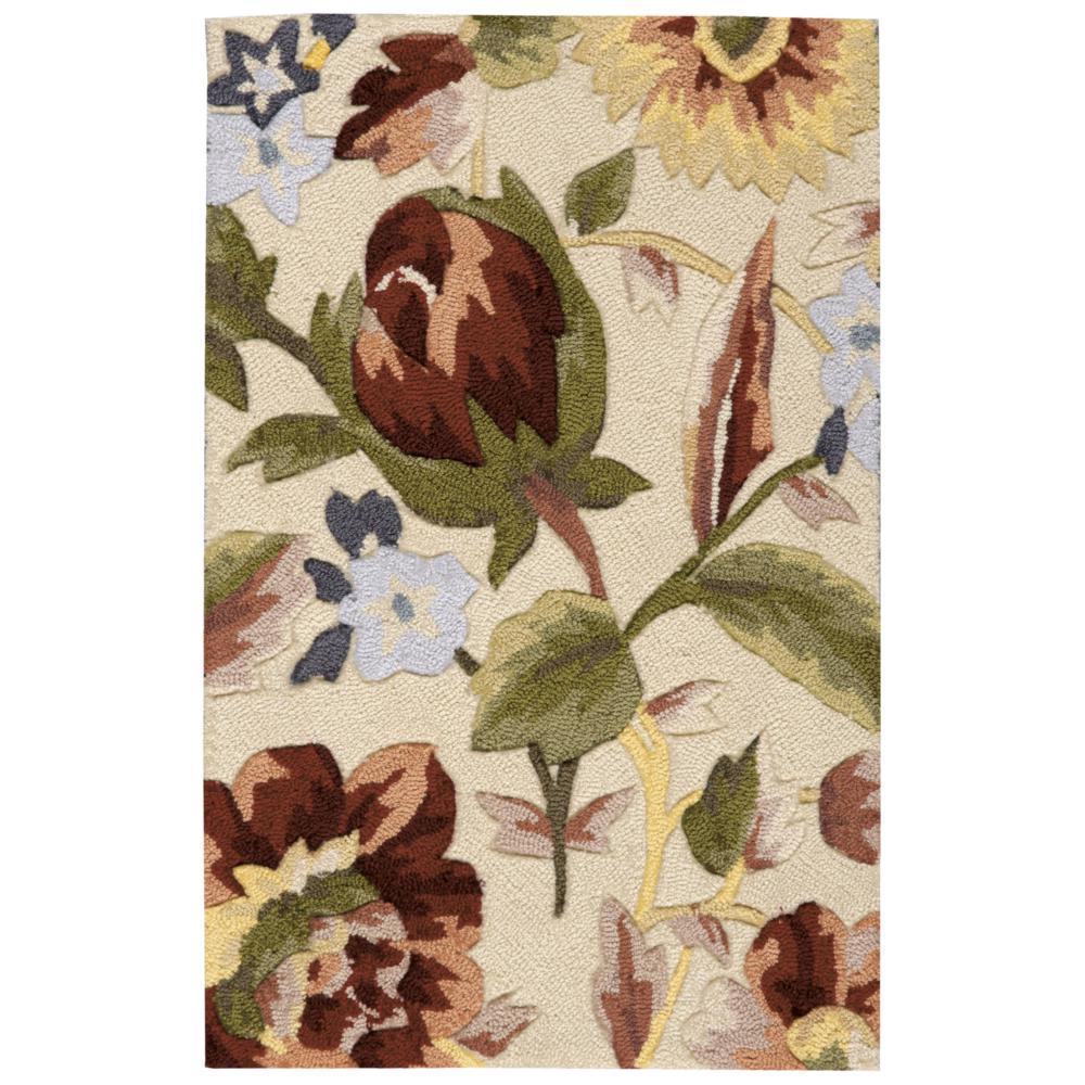 Rug Squared Laurel Ivory Rug - 1'9" x 2'9"