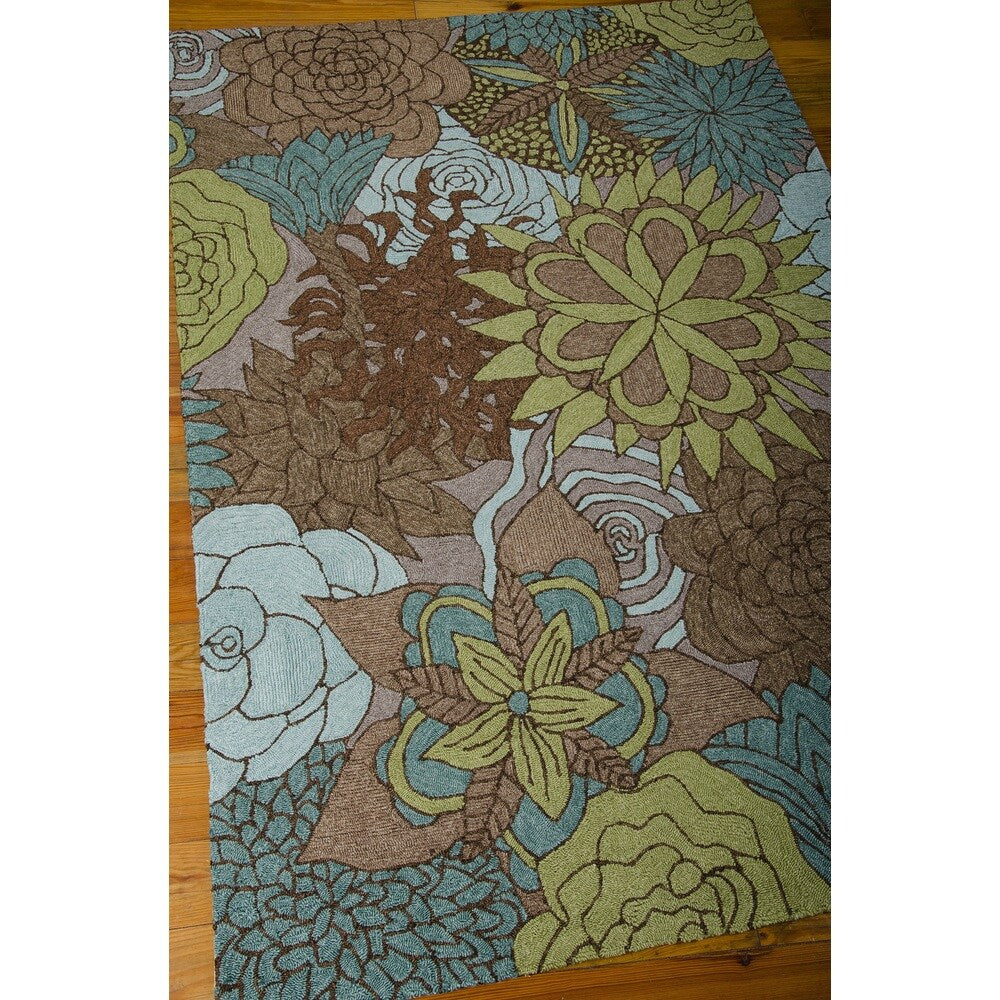 Rug Squared Melbourne Floral Indoor/Outdoor Area Rug (10' x 13') - 10' x 13'
