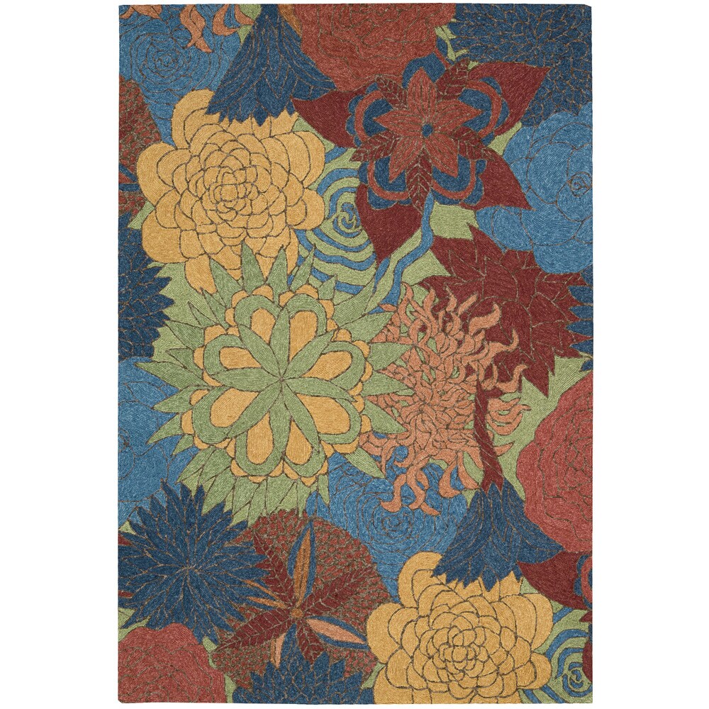 Rug Squared Melbourne Floral Indoor/Outdoor Area Rug (10' x 13') - 10' x 13'