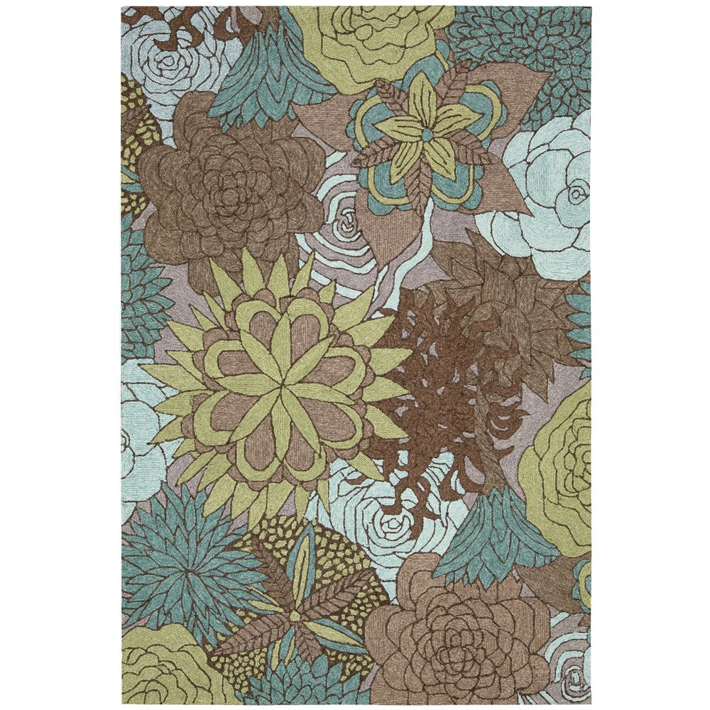 Rug Squared Melbourne Floral Indoor/Outdoor Area Rug (10' x 13') - 10' x 13'