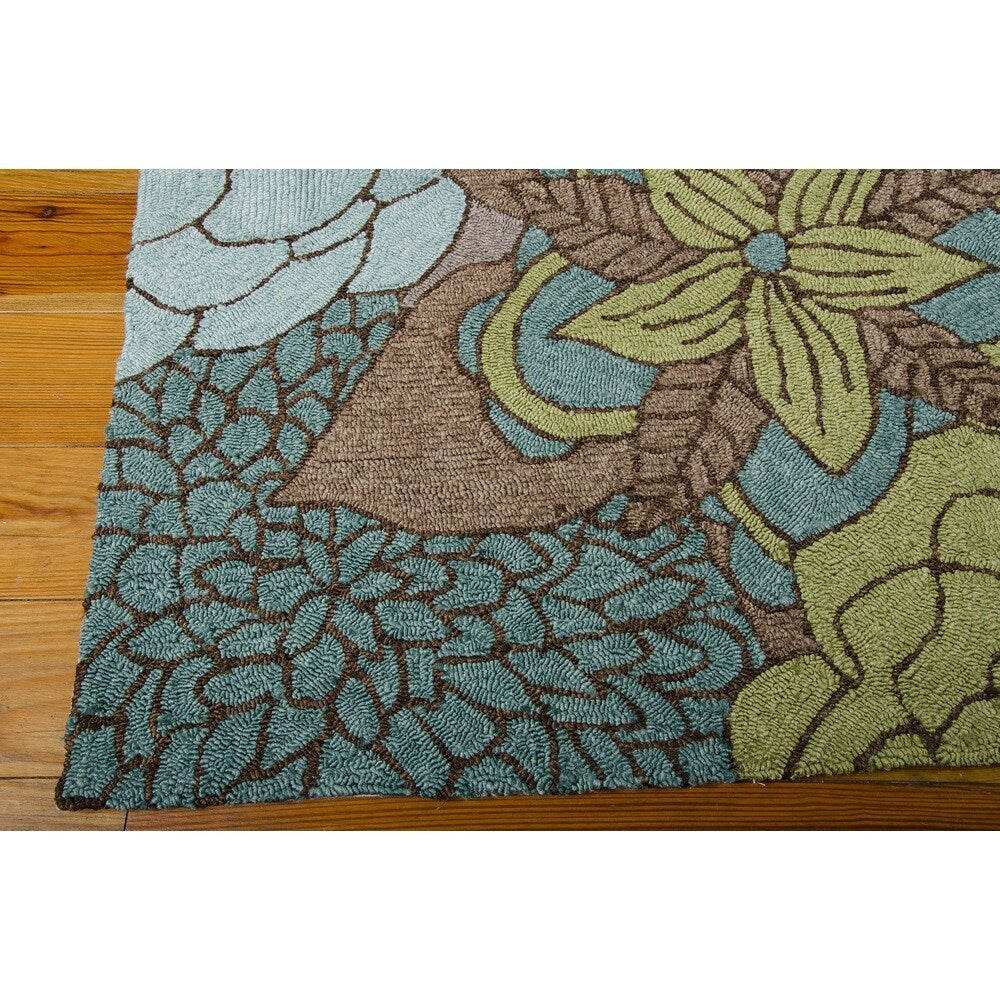 Rug Squared Melbourne Floral Indoor/Outdoor Area Rug (10' x 13') - 10' x 13'