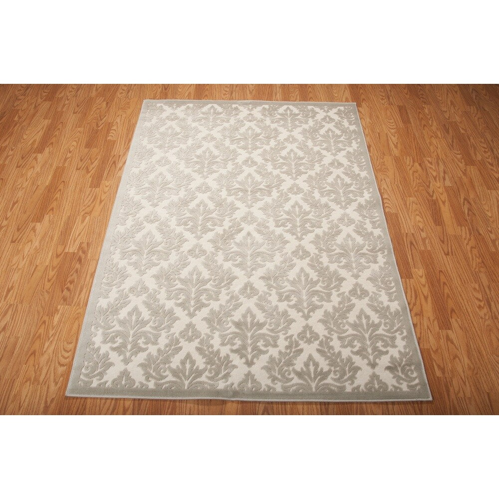 Rug Squared Montrose Ivory Silver Rug - 7'6" x 9'6"