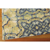 Rug Squared Sea Breeze Blue Gold Runner Rug - 2'6" x 8' Runner