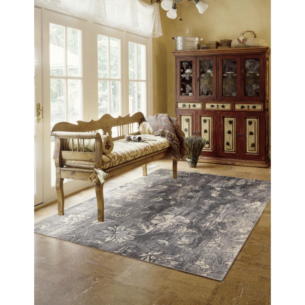 Rug Squared Stanford Ivory Slate Accent Rug - 2'6" x 4'2"