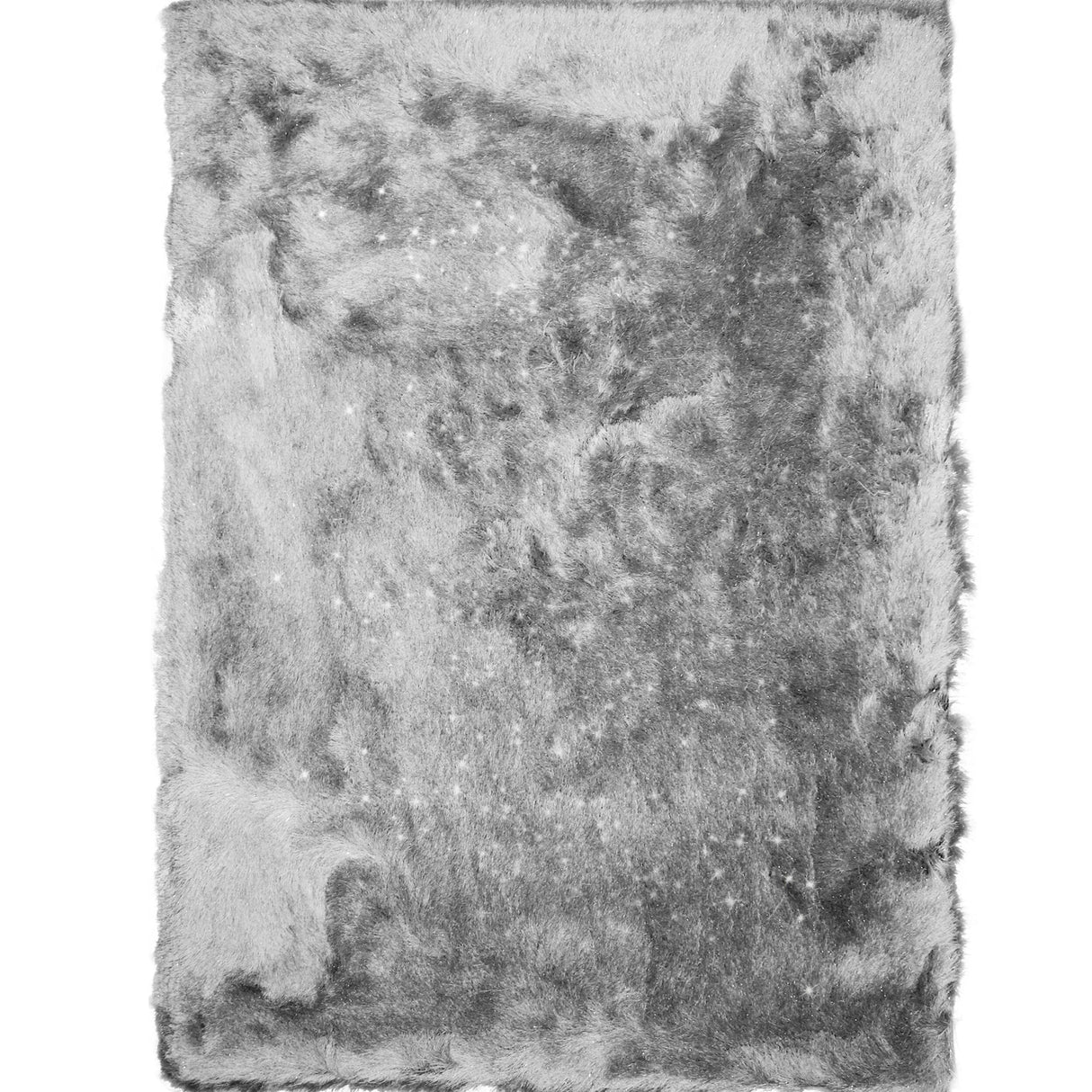 Blue Shimmer Shag Area Rug Thick Soft Pile Large Shaggy Carpet