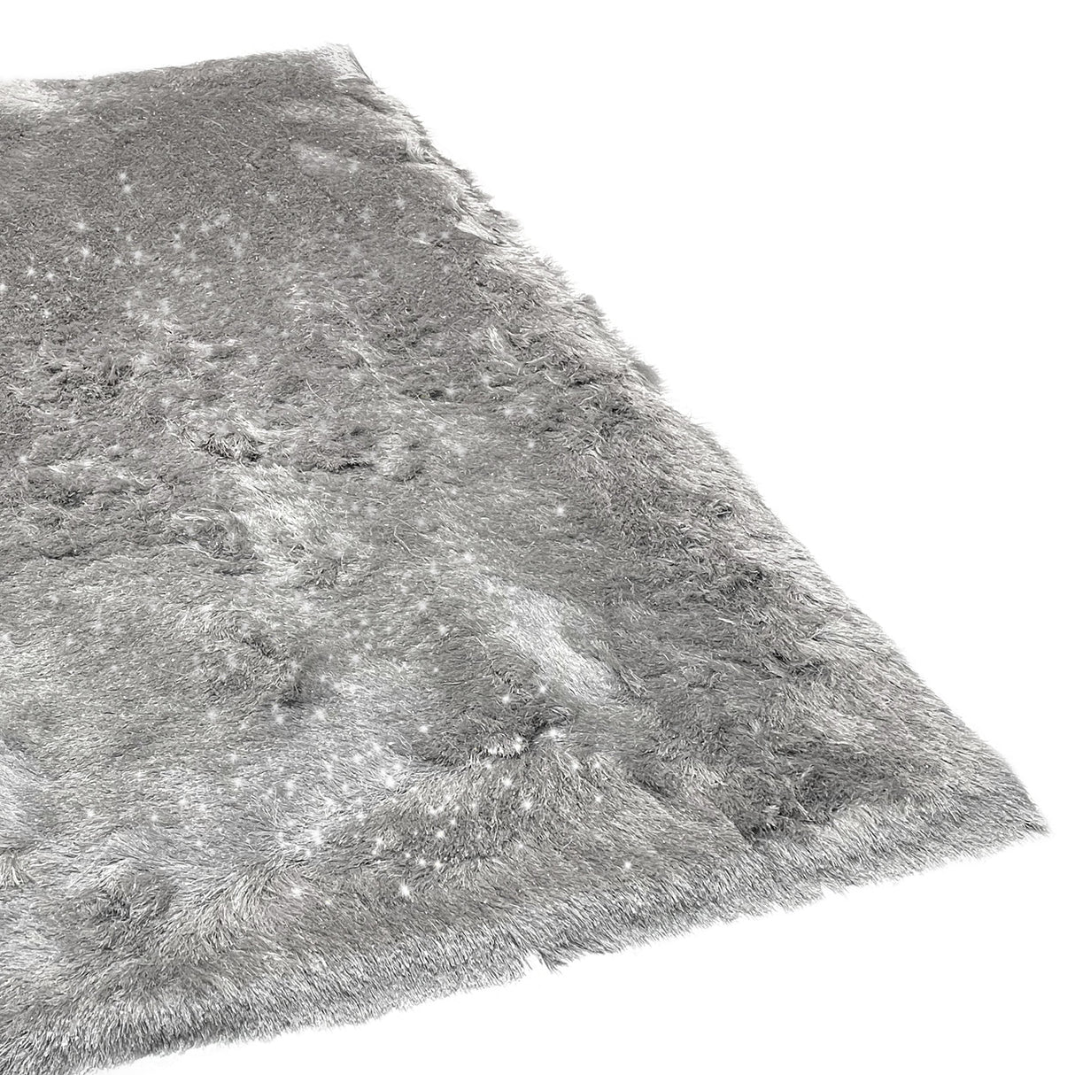 Blue Shimmer Shag Area Rug Thick Soft Pile Large Shaggy Carpet
