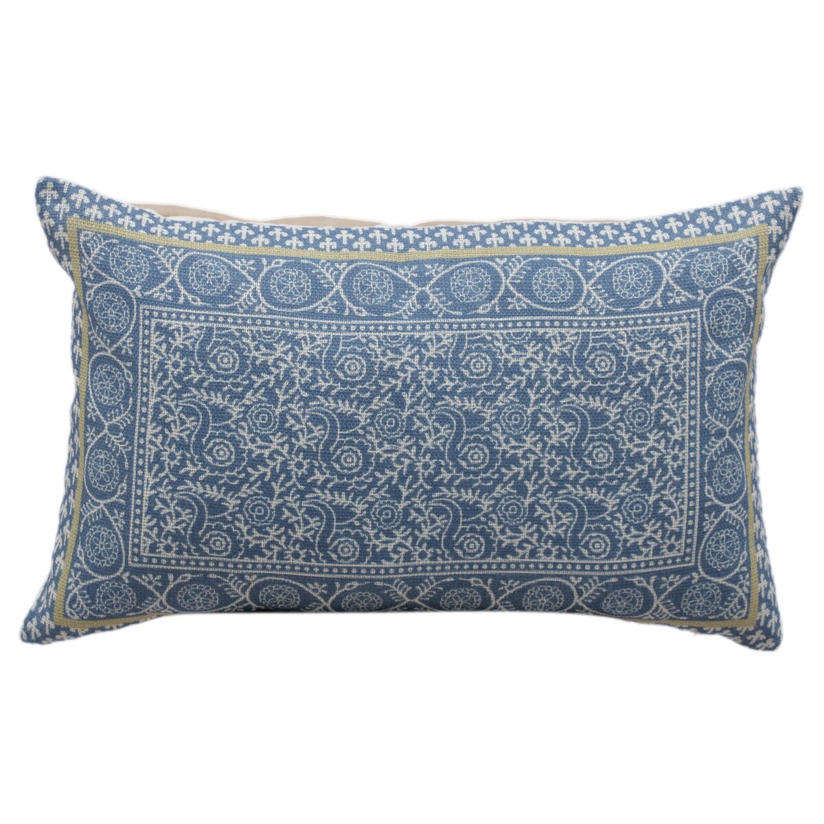 RugSmith Denim Machine Woven Chateau Throw Pillow, 16" x 26"