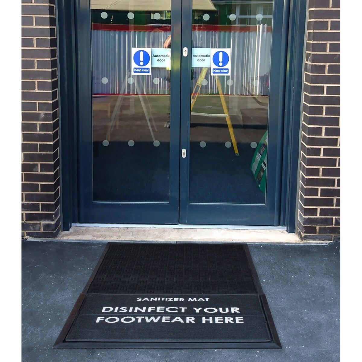 RugSmith Large Layered Rubber Sanitizer Doormat, Tray, and Foam Insert, 36" x 60" - 36" x 60"