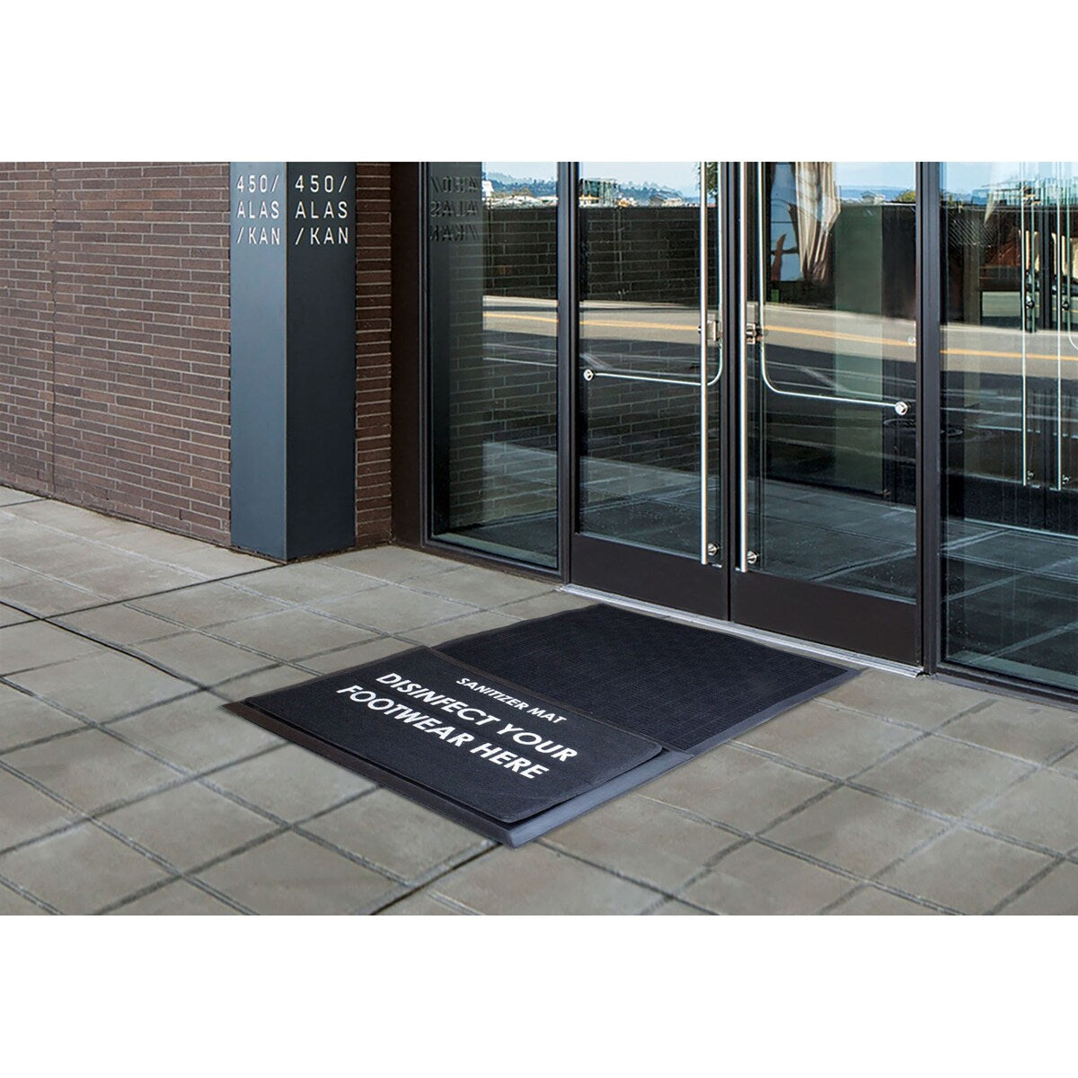 RugSmith Large Layered Rubber Sanitizer Doormat, Tray, and Foam Insert, 36" x 60" - 36" x 60"