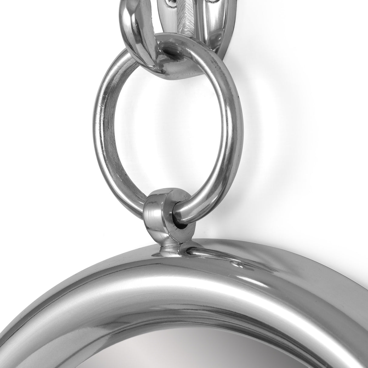 Rumley Modern Handcrafted Round Aluminum Wall Mirror by Christopher Knight Home - 12.00" L x 1.00" W x 15.00" H