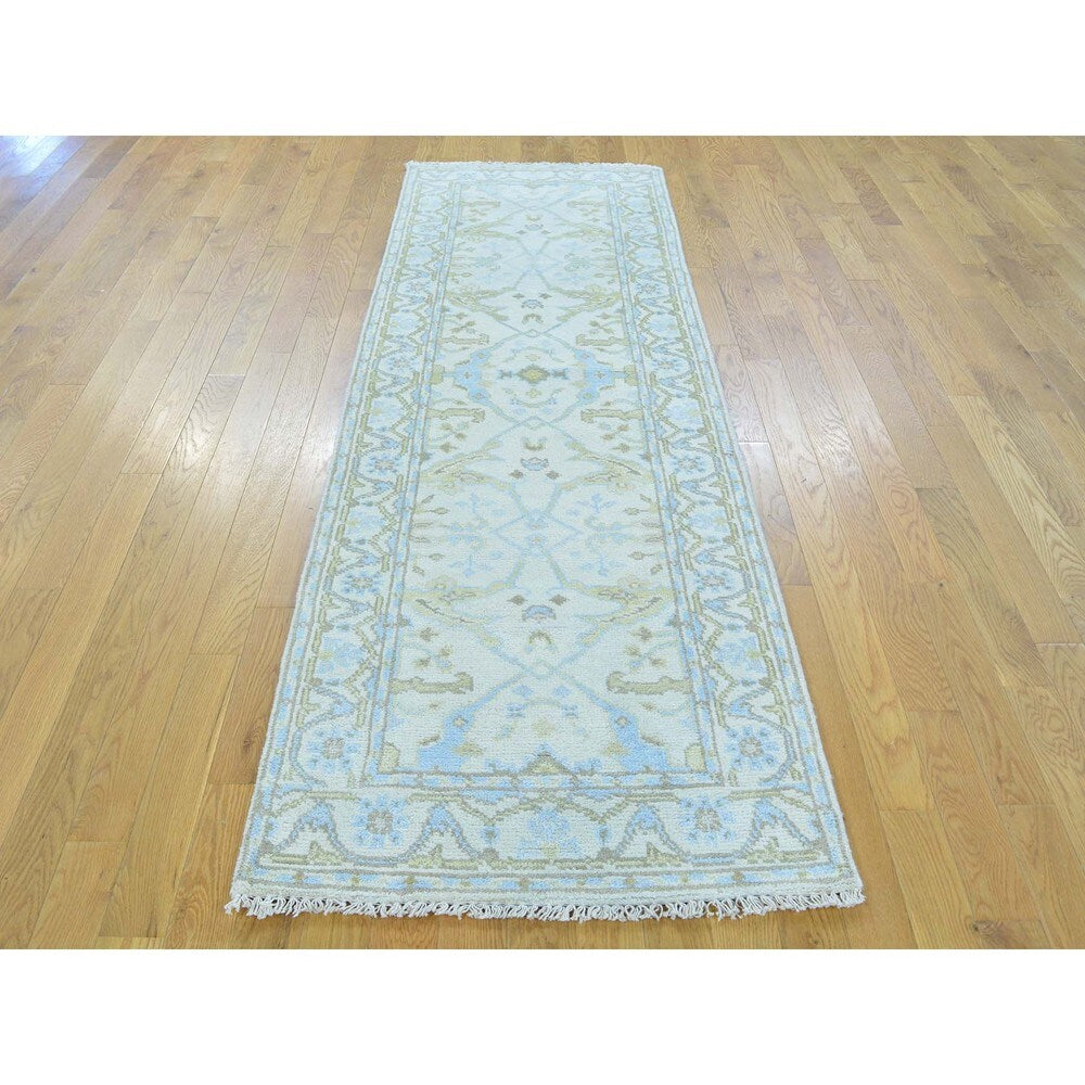 Runner Washed Out Oushak Handmade Oriental Rug