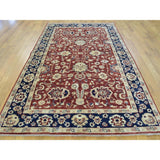 Rust Red Handmade Mahal Design Peshawar Oriental Rug