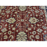 Rust Red Handmade Mahal Design Peshawar Oriental Rug