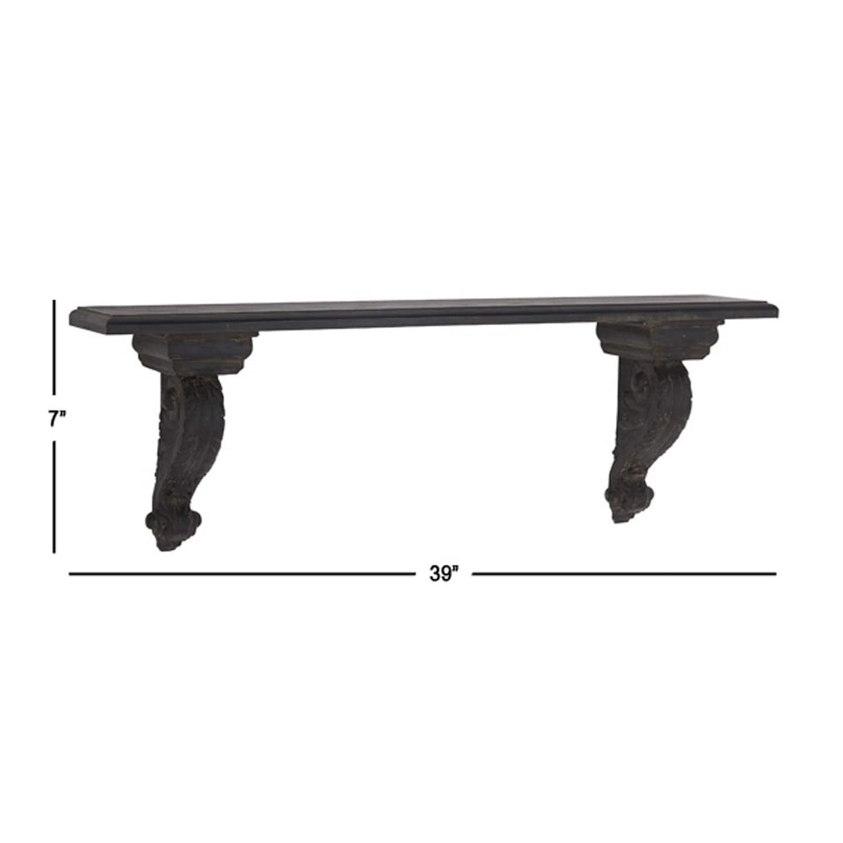 Wood Resin Wall Shelf 39 x 7