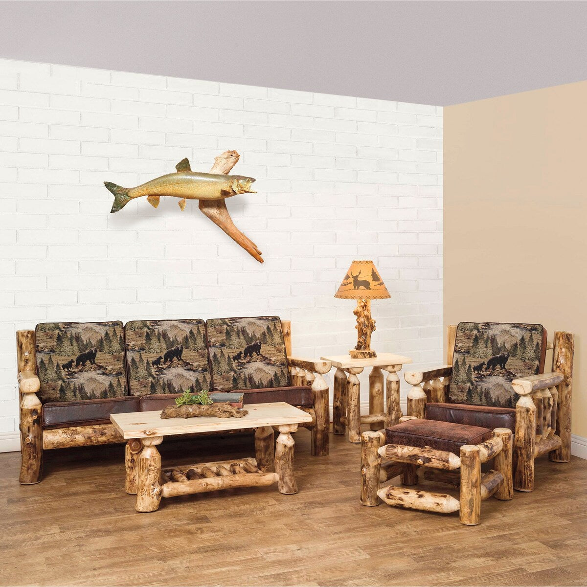 Rustic Aspen Log Couch