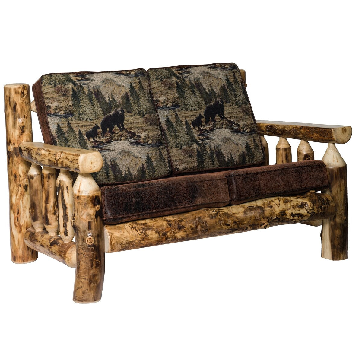 Rustic Aspen Log Couch