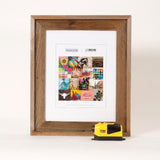 Rustic Barnwood Picture Photo Wall Mount Frame with Laser Level