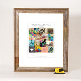 Rustic Barnwood Picture Photo Wall Mount Frame with Laser Level